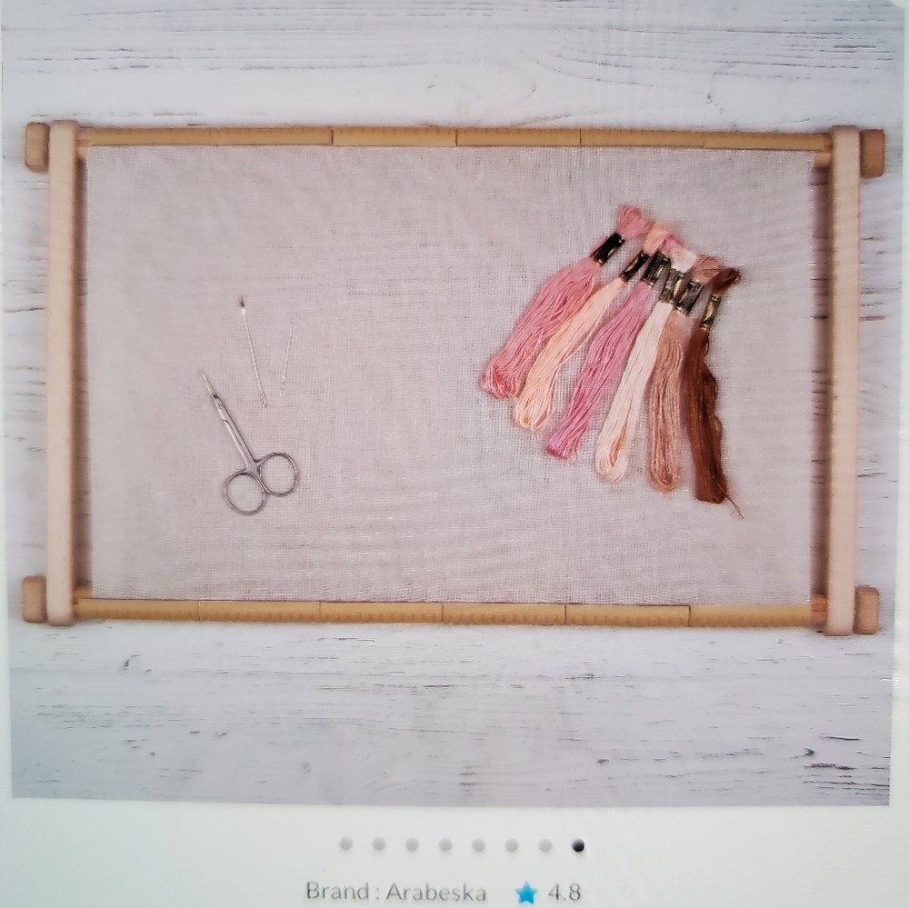 Cross stitch scroll frame
